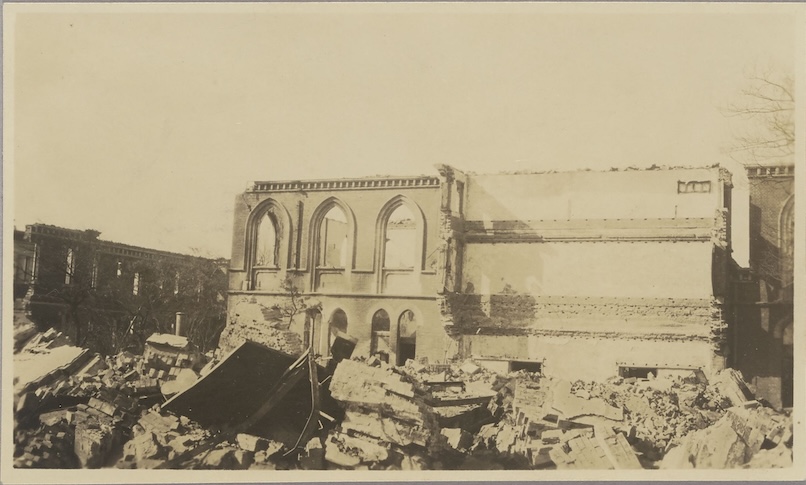 destroyed library